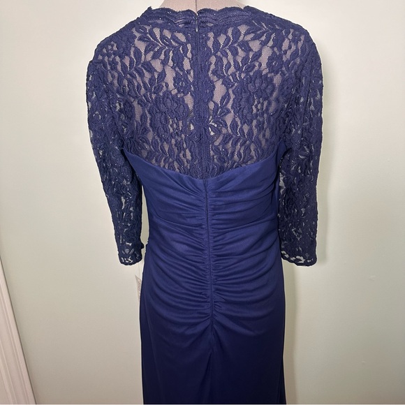 Alex Evenings Gown Navy Women's Sweetheart Dress size 10 - Picture 10 of 14